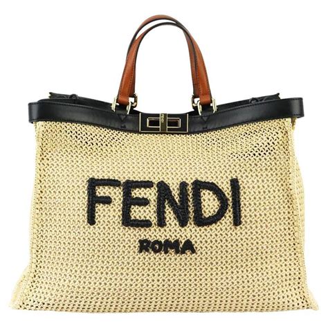 fendi woven tote|fendi totes on sale.